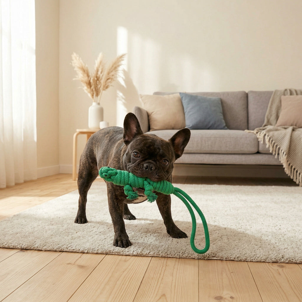 Owen the Green Lizard Rope Toy